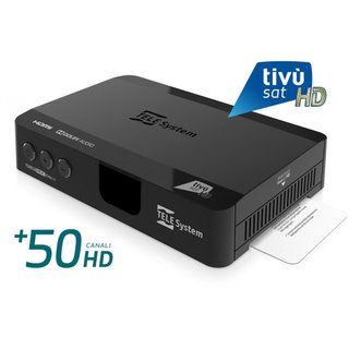 TELE System TS9018 HEVC HD Tivusat Receiver inkl. Aktive Smartcard