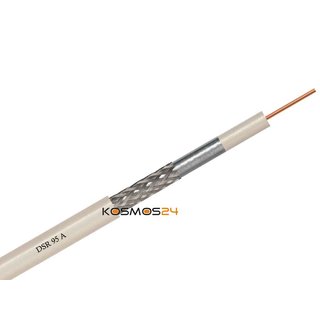 Koaxkabel DSR95A Meterware Premium Class A Vollkupfer 2-fach geschirmt 