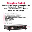 Golden Interstar ALPHA X Tivusat Mediaset und Astra vorprogrammiert CA H.265 HEVC Full HD Multistream Sat DVB-S2+IP Receiver