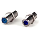 Cablecon F-Doppelkupplung / F-Verbinder High Quality F-81-HQ-1 NiTin Beschichtung 26mm
