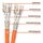 CAT 7 DUPLEX 100m Verlegekabel Netzwerkkabel AWG 23/1 1000Mhz Orange