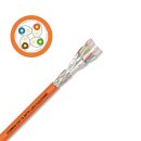 CAT 7A 250m KUPFER Verlegekabel Netzwerkkabel AWG 23/1 Internet Daten Simplex Orange