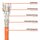 CAT 7A 250m KUPFER Verlegekabel Netzwerkkabel AWG 23/1 Internet Daten Simplex Orange