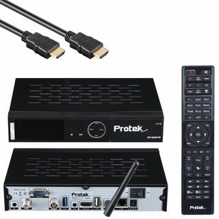 Protek X2 Combo 4K UHD 2160p H.265 HEVC E2 Linux 2.4 GHz WiFi 1x DVB-S2 1x DVB-C/T2 Receiver