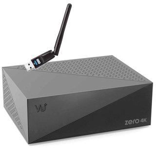 VU+ Zero 4K 1x DVB-S2X mit 1x Wifi Antenne Linux Receiver UHD 2160p