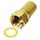 F-Stecker GOLD 7mm Twist-On-Stecker Breite Mutter mit Gummi Dichtung